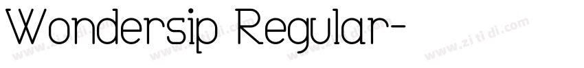 Wondersip Regular字体转换